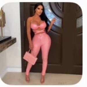 Stylish Pink Women's Pant Set